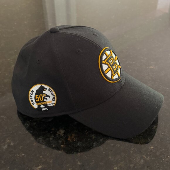 Boston Bruins 50th Anniversary 47 Brand NHL Snapback Cap Hat OSFA - Picture 2 of 7